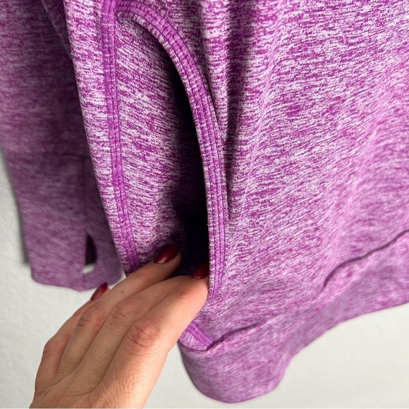 Sweaty Betty Purple Fleece Run Hoodie M – Thumbholes, Heathered, Stretchy - Picture 3 of 10